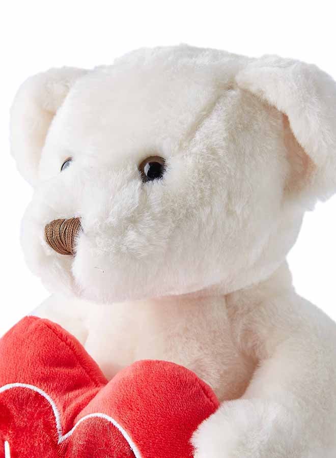 Cream Chester Bear With Heart 30cm