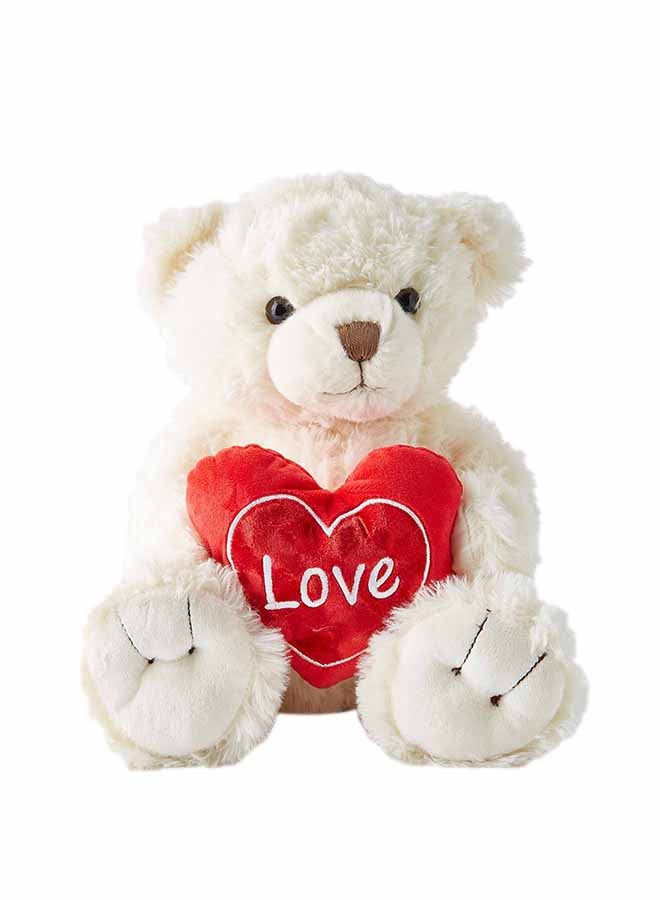 Cream Snuggles Bear With Heart 30cm