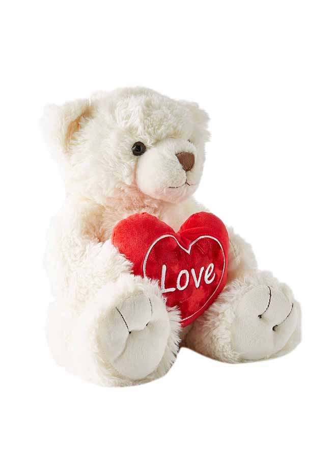 Cream Snuggles Bear With Heart 30cm