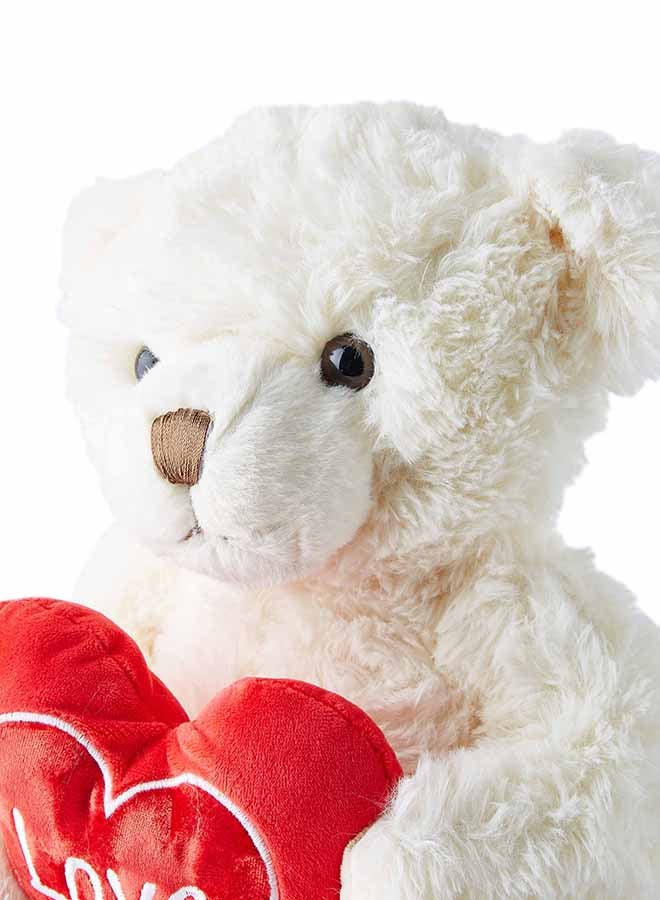 Cream Snuggles Bear With Heart 30cm