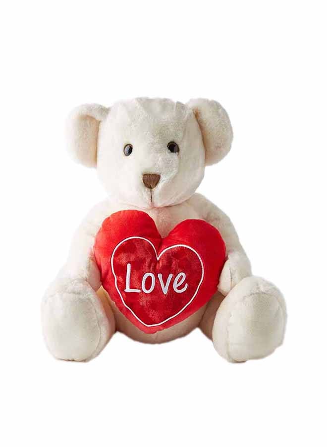 Cream Chester Bear With Heart 50cm