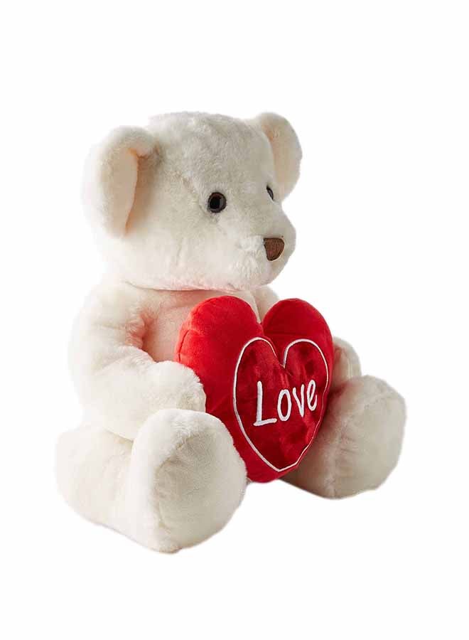 Cream Chester Bear With Heart 50cm