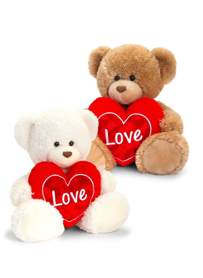 25cm Barnaby Bear with Heart 2 Asstd