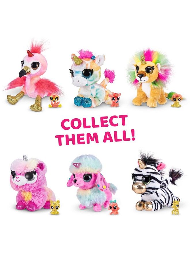 Coco Surprise Fantasy Series 1 (3 Pack) Version 2 By Zuru Animal Plush Toys With Baby Collectible Surprise In Cone Animal Toy For Girls And Kids (Flamingo Poodle Lion)Multicolor