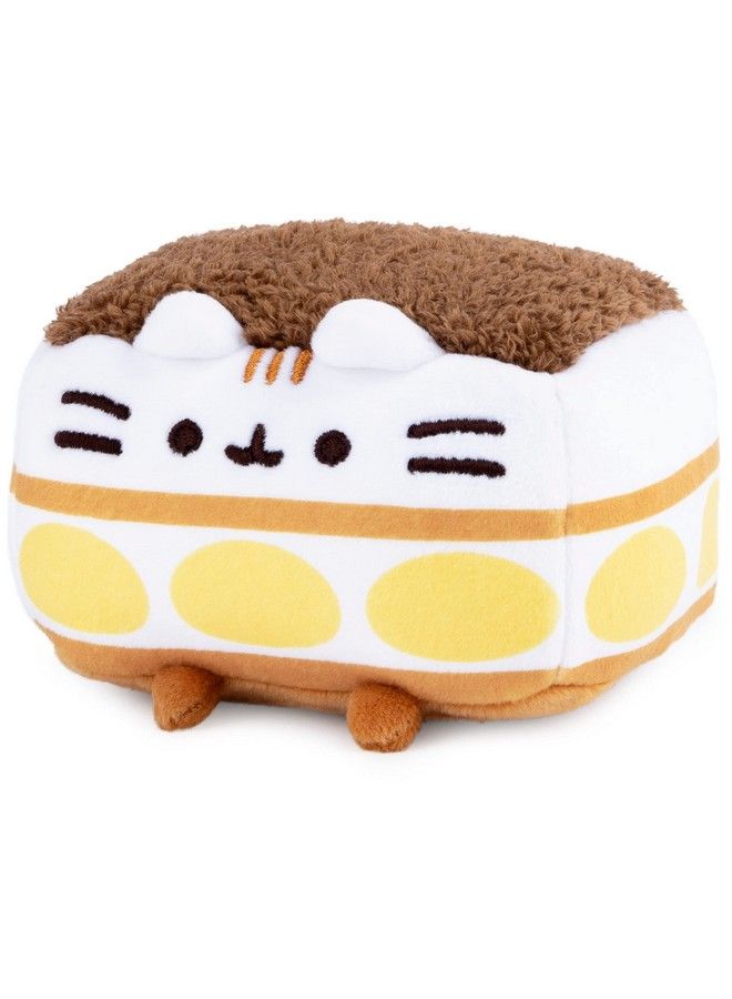 Pusheen Tiramisu Plush Squishy Stuffed Animal For Ages 8 And Up White/Brown 4”