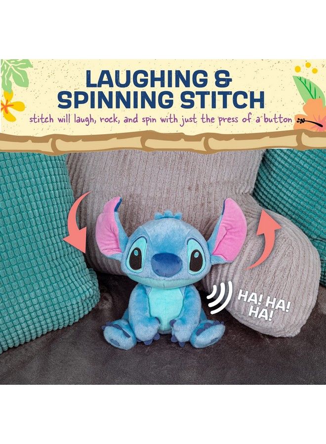 Disney Laughing & Spinning Stitch Stuffed Animal Plush Toy For Babies & Toddlers Multicolor 79983