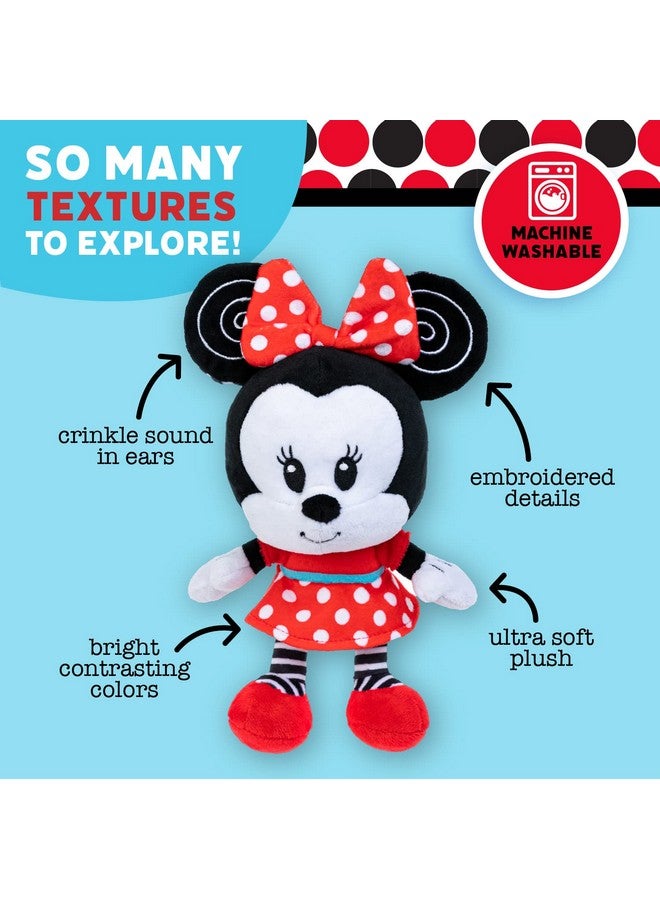 Disney Baby Minnie Black And White High Contrast Crinkle Plush Boys And Girls Ages 0+ (81263)