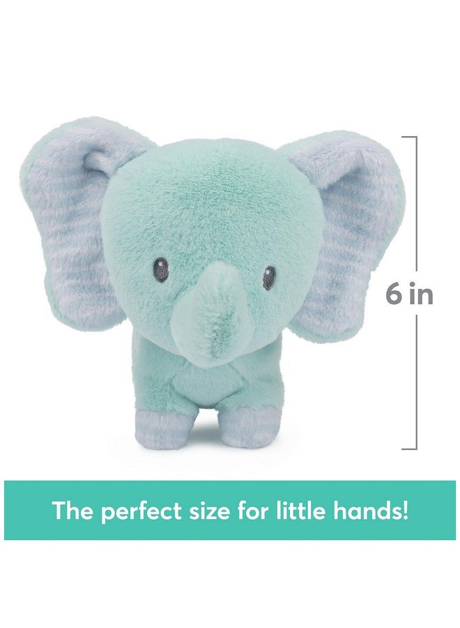 Baby Safari Friends Collection Plush Elephant With Chime Sensory Toy Stuffed Animal For Babies And Newborns Teal 7