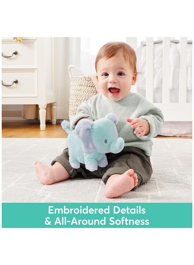 Baby Safari Friends Collection Plush Elephant With Chime Sensory Toy Stuffed Animal For Babies And Newborns Teal 7