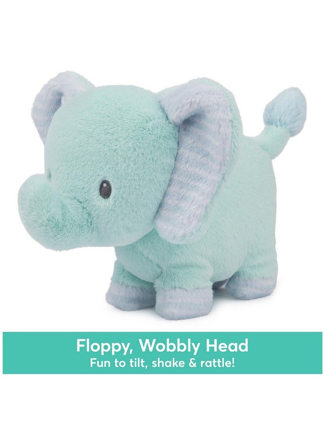 Baby Safari Friends Collection Plush Elephant With Chime Sensory Toy Stuffed Animal For Babies And Newborns Teal 7