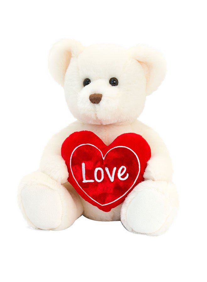 Cream Chester Bear With Heart 25cm