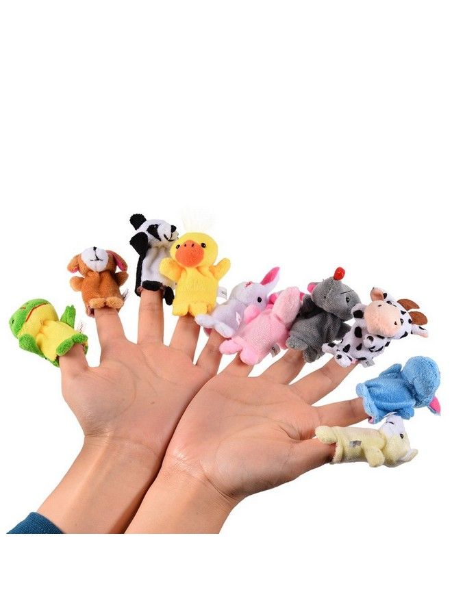 10Pcs Soft Plush Animal Finger Puppets Set Baby Story Time Velvet Animal Style For Toddlers