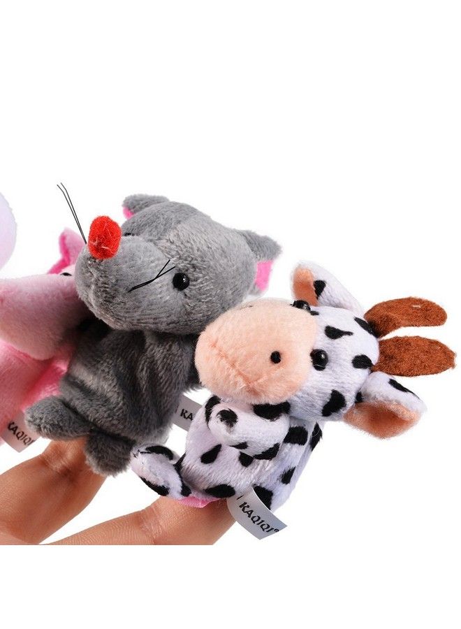 10Pcs Soft Plush Animal Finger Puppets Set Baby Story Time Velvet Animal Style For Toddlers