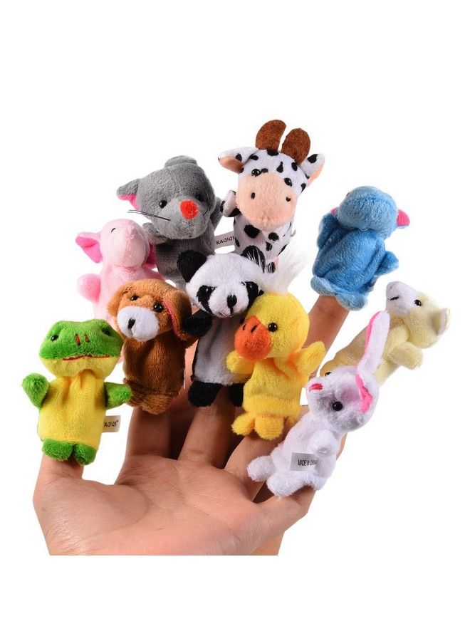 10Pcs Soft Plush Animal Finger Puppets Set Baby Story Time Velvet Animal Style For Toddlers