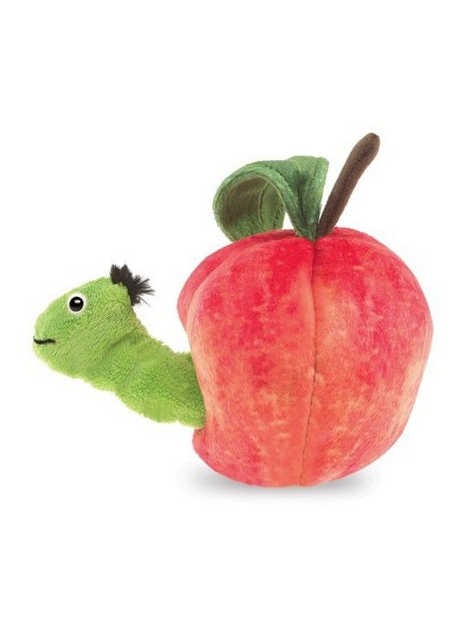 Worm In Apple Finger Puppet Red Green 8