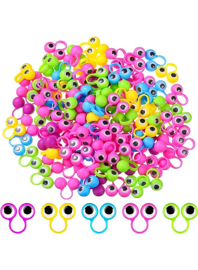 120 Pcs Eyeball Ring Eye Finger Puppets Wiggly Plastic Finger Eyeballs Colorful Googly Eyes Rings Party Favor Toys For Classroom Reading Girls Boys Birthday Party Favors Game Props