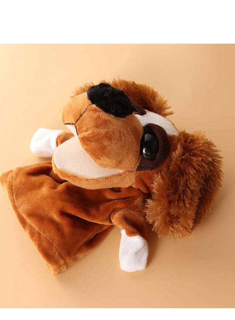 Puppy Hand Puppet Plush Dog Toy Animals Figure Finger Doll Parent- child Interactive Gift for Storytelling Teaching Preschool Role- Play - Imaginative