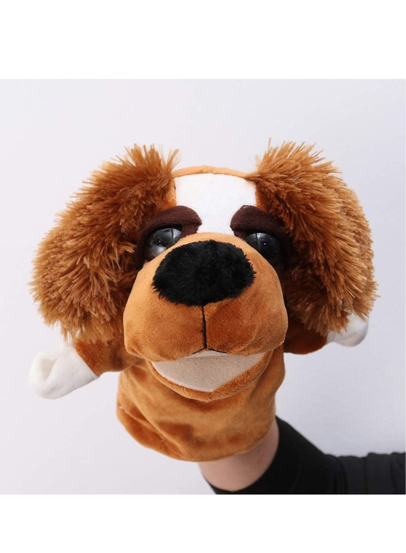 Puppy Hand Puppet Plush Dog Toy Animals Figure Finger Doll Parent- child Interactive Gift for Storytelling Teaching Preschool Role- Play - Imaginative