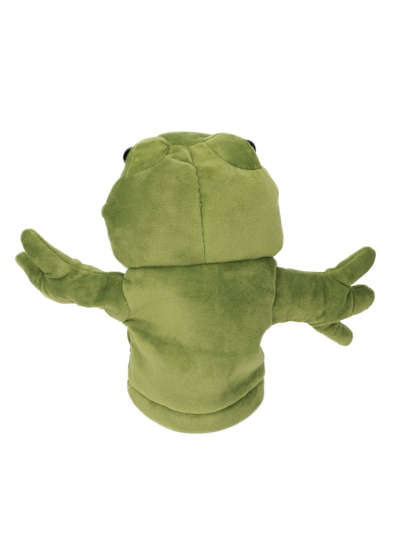 Hand Puppets Plush Toys, Frog Open Mouth Animal Toys Movable Stuffed Toy for Creative Birthday Gift Kids (10'')