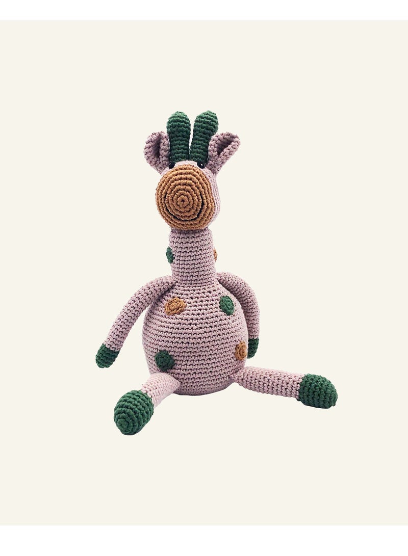 Pebble Handmade Giraffe Crochet Fair Trade Imaginative Expressive Premium Stuffed Animal Soft Plush Toy- Gift for Kids- Easily Washable toy for little babies