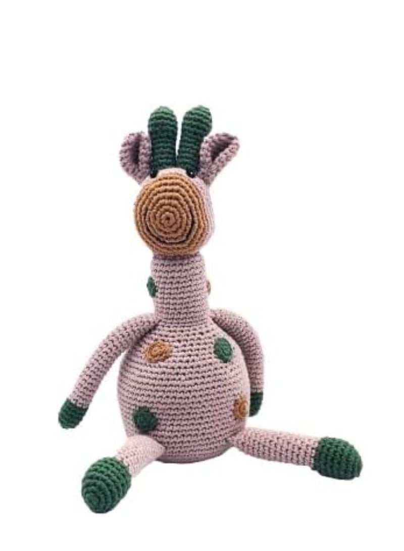 Pebble Handmade Giraffe Crochet Fair Trade Imaginative Expressive Premium Stuffed Animal Soft Plush Toy- Gift for Kids- Easily Washable toy for little babies