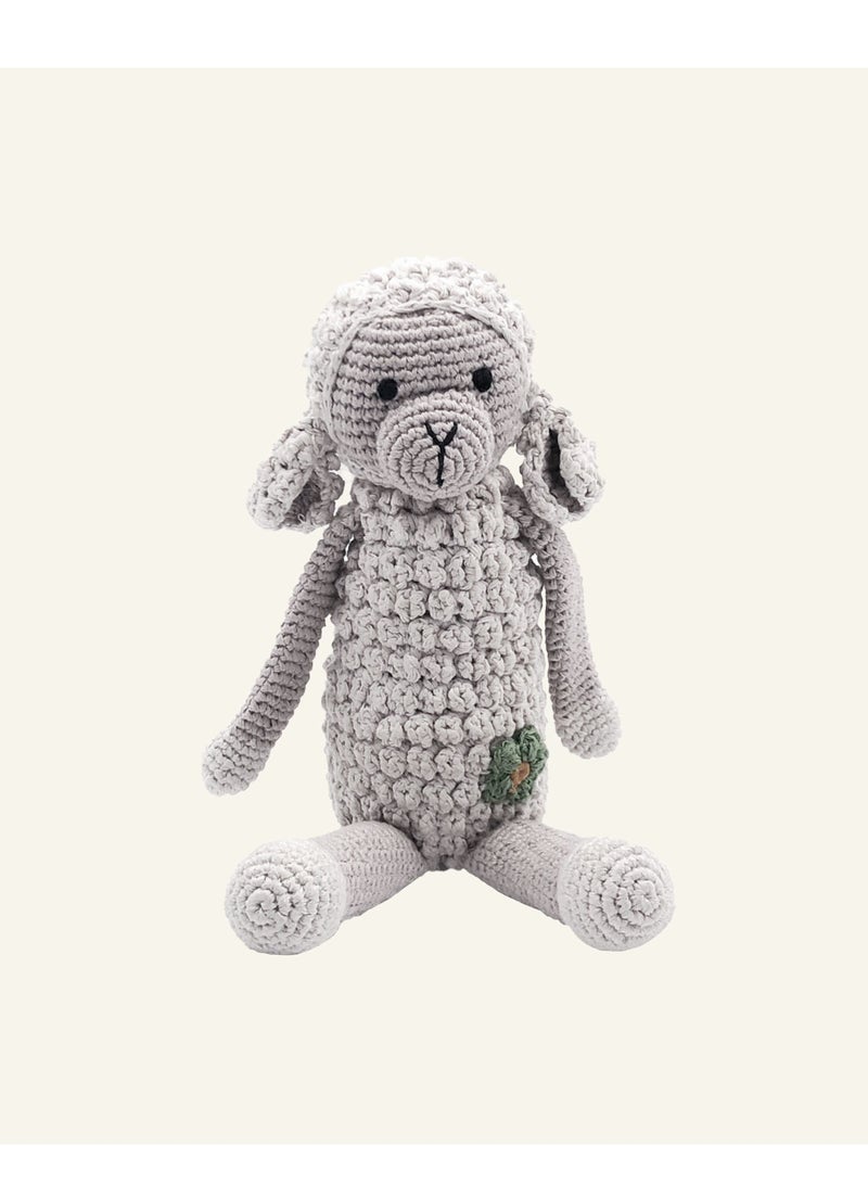 Pebble Handmade Lamb Crochet Fair Trade Imaginative Expressive Premium Stuffed Animal Soft Plush Toy- Gift for Kids- Easily Washable toy for little babies