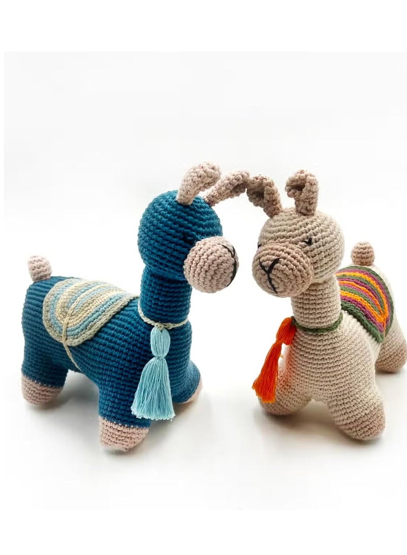 Pebble Handmade Llama Crochet Fair Trade Imaginative Expressive Premium Stuffed Animal Soft Plush Toy- Gift for Kids- Easily Washable toy for little babies