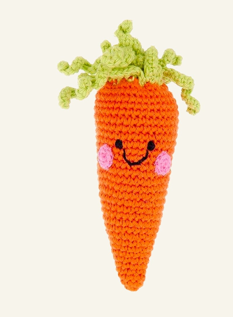 Pebble Handmade Carrott Crochet Fair Trade Imaginative Expressive Premium Stuffed Soft Plush Toy- Gift for Kids- Easily Washable toy for little babies