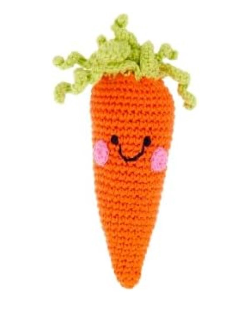 Pebble Handmade Carrott Crochet Fair Trade Imaginative Expressive Premium Stuffed Soft Plush Toy- Gift for Kids- Easily Washable toy for little babies