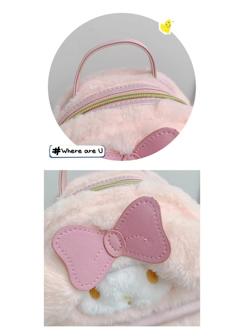 Kawaii MyMelody Sanrio Cartoon Plush Backpack Student Sweet Style Large Capacity Backpack Anime Backpack