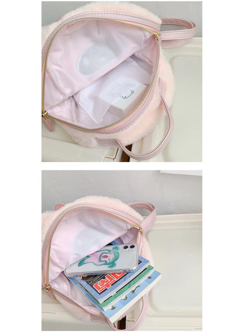 Kawaii MyMelody Sanrio Cartoon Plush Backpack Student Sweet Style Large Capacity Backpack Anime Backpack