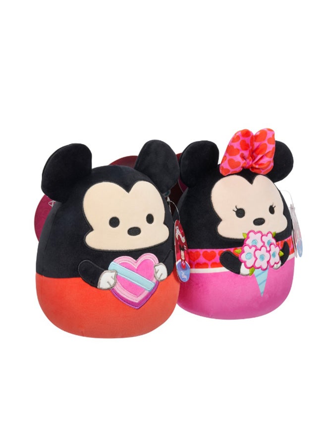 8 inch Disney Pair Mickey and Minnie , Officially Licensed Kellytoy Plush Toy, Colorful Soft Toy, Gift for Kids, Girls & Boys Washable Squishy Stuff Toy Multicolor All Age