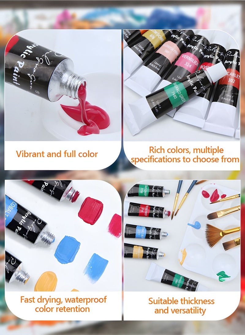 Watercolor Paint Set – Includes 24 Colors, Brushes，Children's Painting Set,DIY Art Painting Watercolor