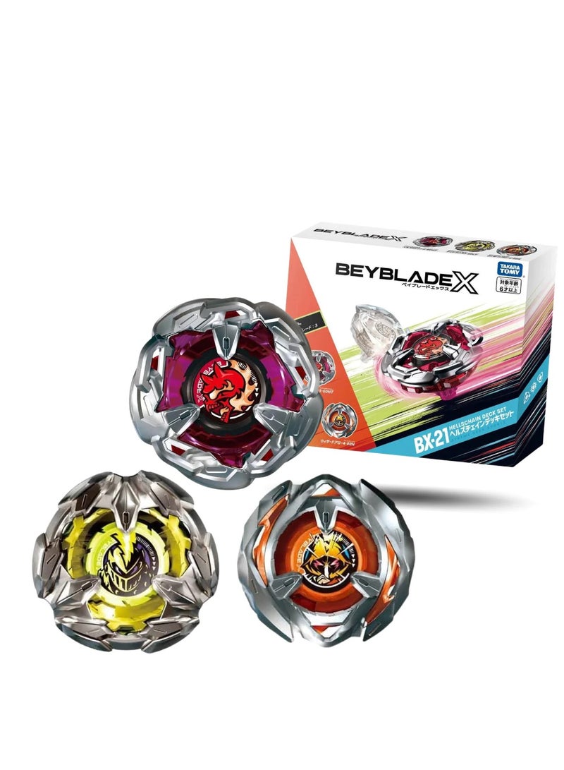 Beyblade X BX-21 Hellz Chain Deck Set