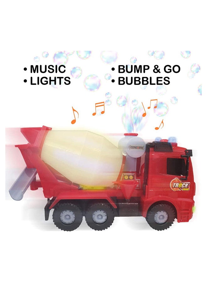 Bubble Blowing Cement Truck  - Suitable for 4 years and above. 40.5 x 20.2 x 13.2cm