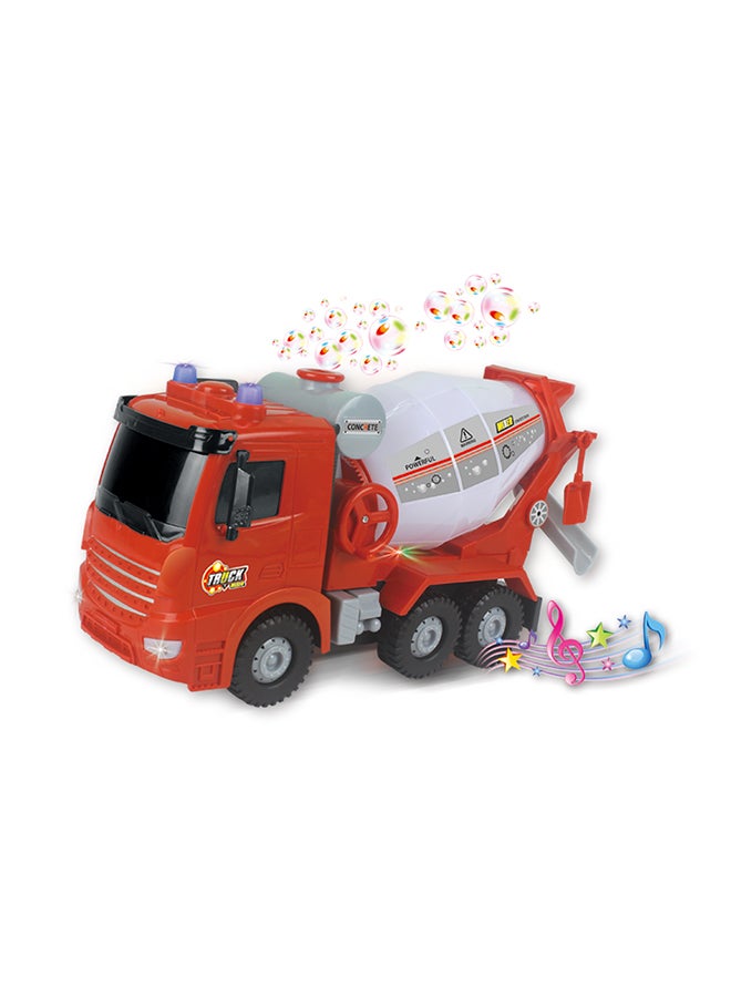 Bubble Blowing Cement Truck  - Suitable for 4 years and above. 40.5 x 20.2 x 13.2cm