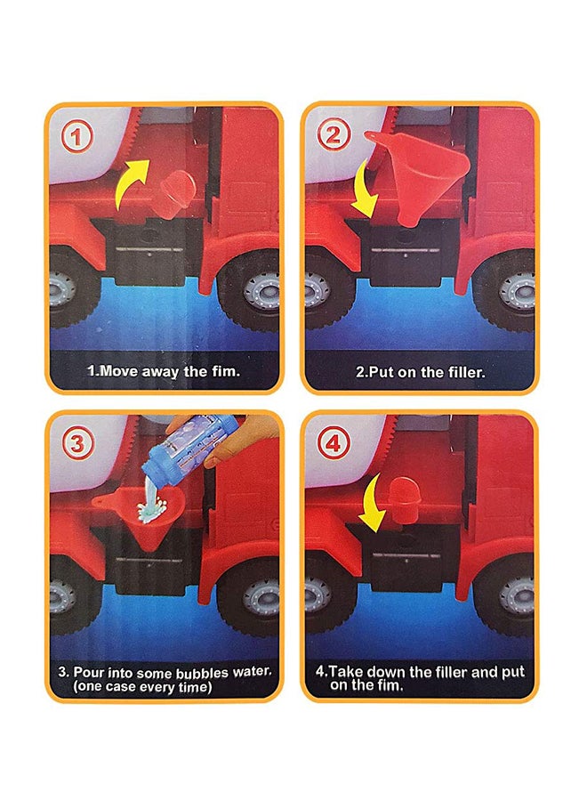 Bubble Blowing Cement Truck  - Suitable for 4 years and above. 40.5 x 20.2 x 13.2cm