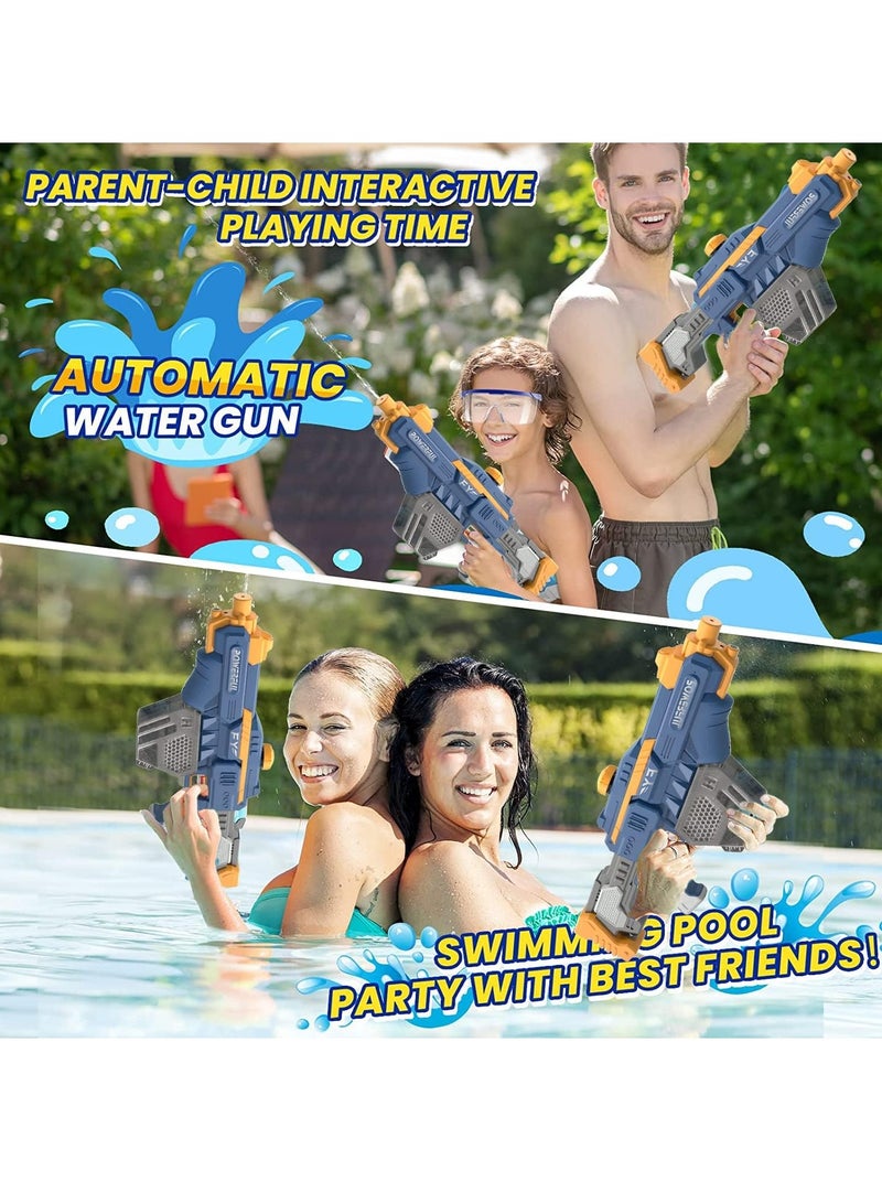 Electric Water Gun for Kids High Pressure Water Gun Electric Powerful Squirt Guns Automatic Large Capacity Water Blasters for Kids & Adults Summer Pool Beach Party (D)