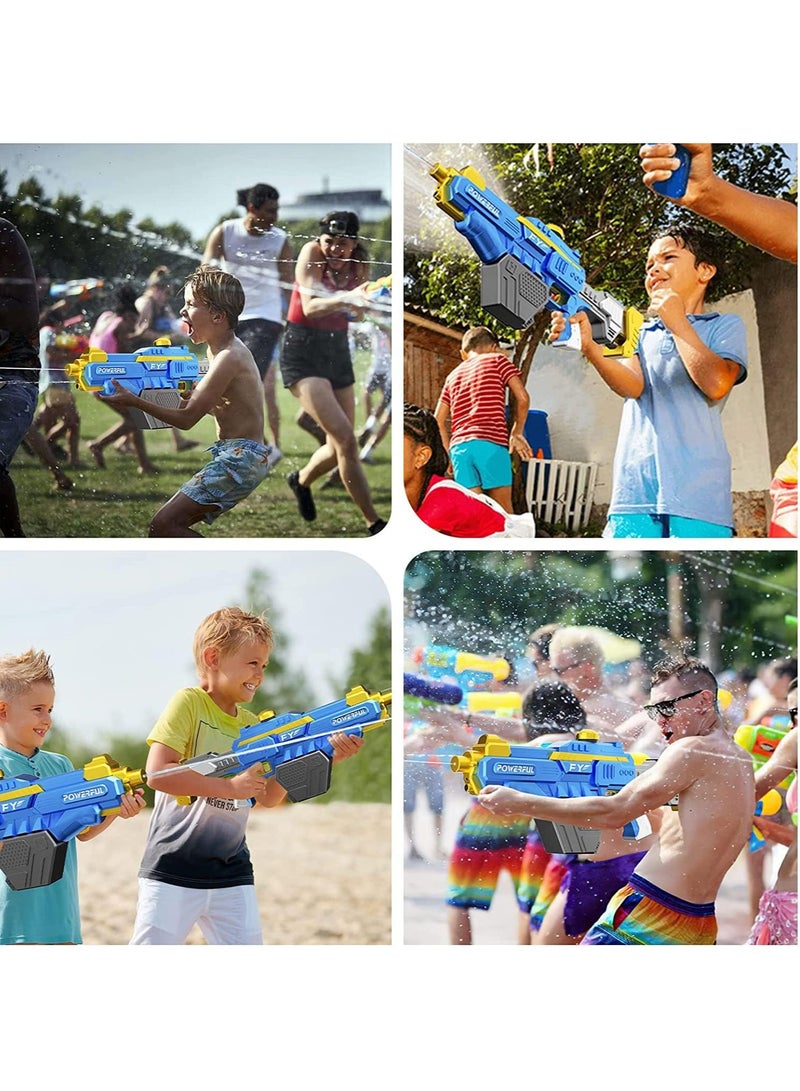 Electric Water Gun for Kids High Pressure Water Gun Electric Powerful Squirt Guns Automatic Large Capacity Water Blasters for Kids & Adults Summer Pool Beach Party (D)