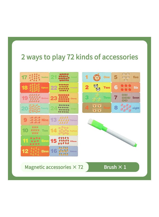 Educational Magnetic Wooden Art Easel Double Side Learning Puzzles Toys For Kids Toddlers Boys Girls Children Games Montessori Gift (Word Matching Theme) 27*4.4*20cm