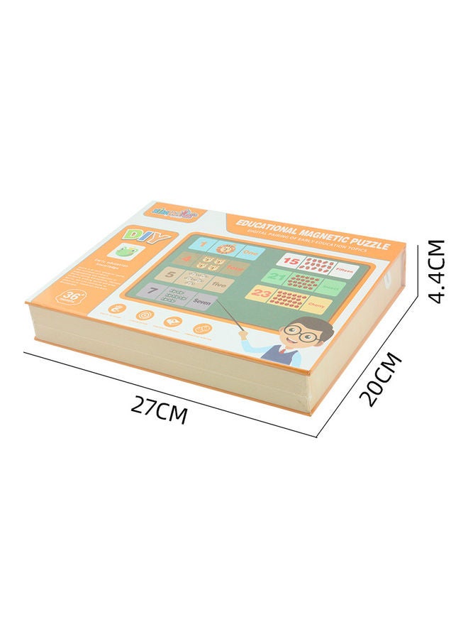 Educational Magnetic Wooden Art Easel Double Side Learning Puzzles Toys For Kids Toddlers Boys Girls Children Games Montessori Gift (Word Matching Theme) 27*4.4*20cm