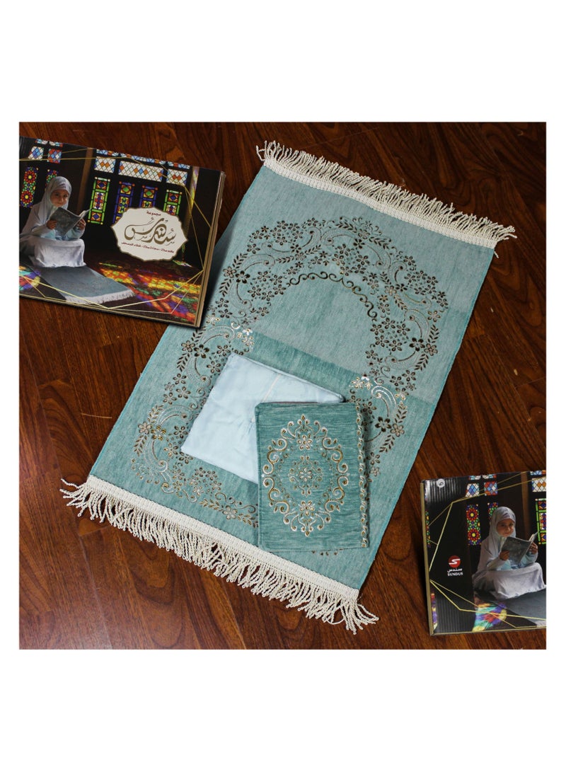 MAJMOUA SUNDUS PRAYER SET-TURQUIOSE