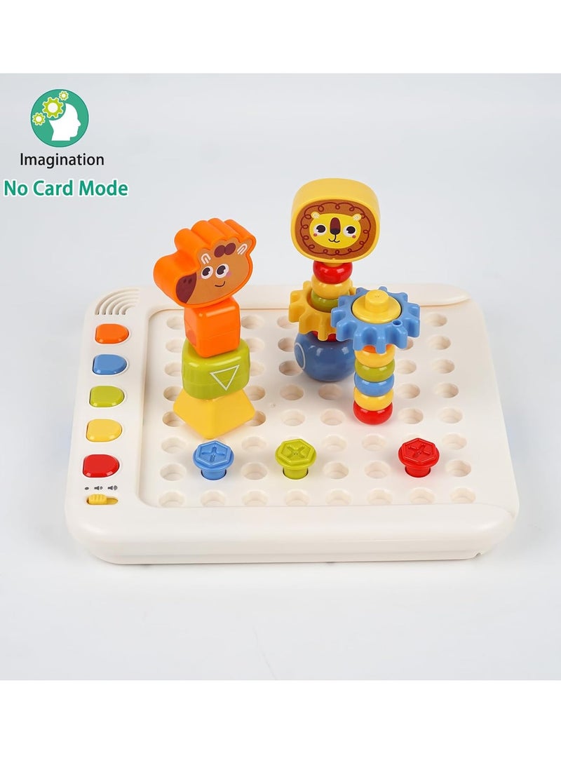 5 in 1 Montessori Early Learning Toys for Kids, Stacking and Sorting Games with Musical Fun- Toddler Busy Board - Preschool STEM Educational Toys for Boys and Girls 1 2 3 4 5 6 Year Old, Smart Toys