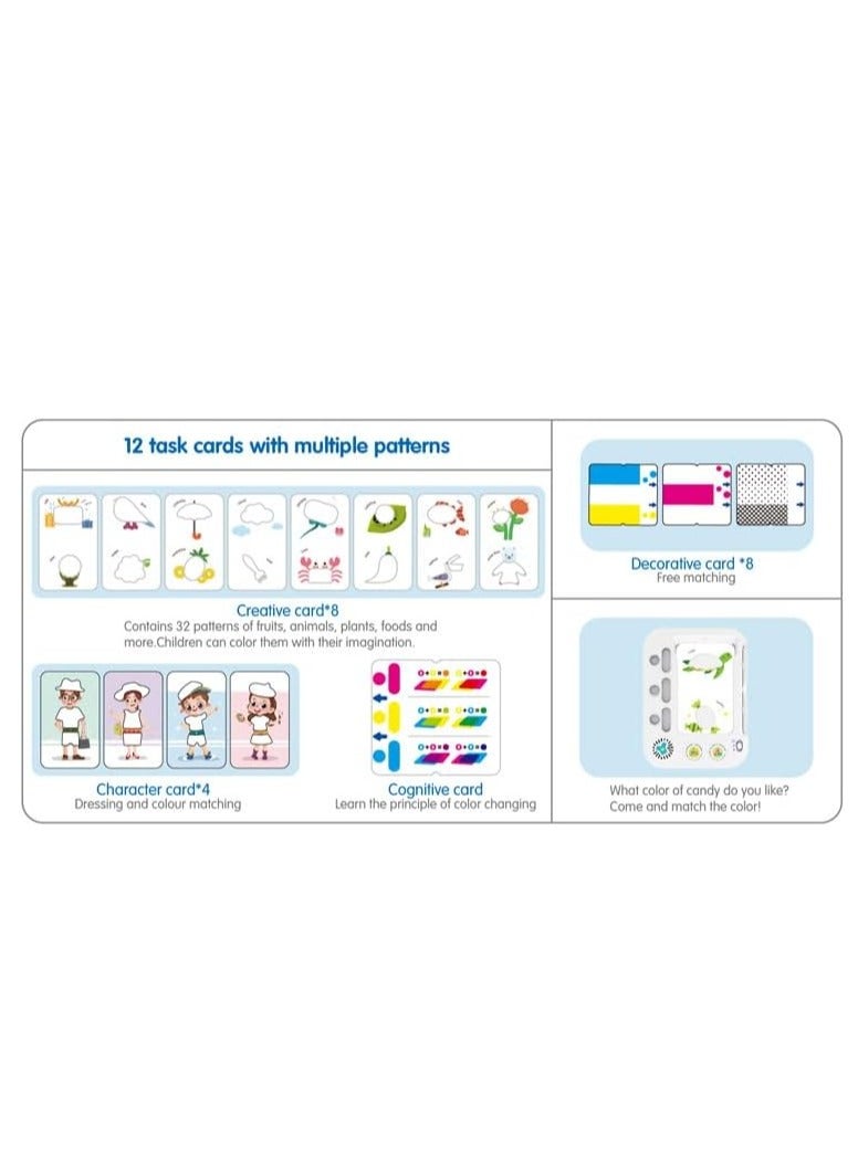 Baybee Learning Toy for Kids Multi Functional  Colour Matching Game Machine Preschool Artistic Sense with 12 Decorative Cards, 30+ Interesting Patterns & 20+ Pleasant Music for Toddler 1 2 3 4 Years