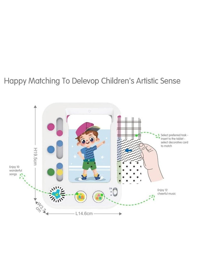 Baybee Learning Toy for Kids Multi Functional  Colour Matching Game Machine Preschool Artistic Sense with 12 Decorative Cards, 30+ Interesting Patterns & 20+ Pleasant Music for Toddler 1 2 3 4 Years