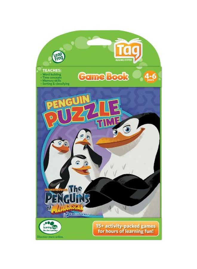 Tag Game Book: Penguins Of Madagascar Puzzle Time 80-20545E