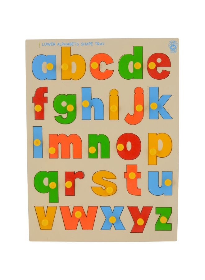 Lower Case Alphabets Shape Tray With Knobs L-7K