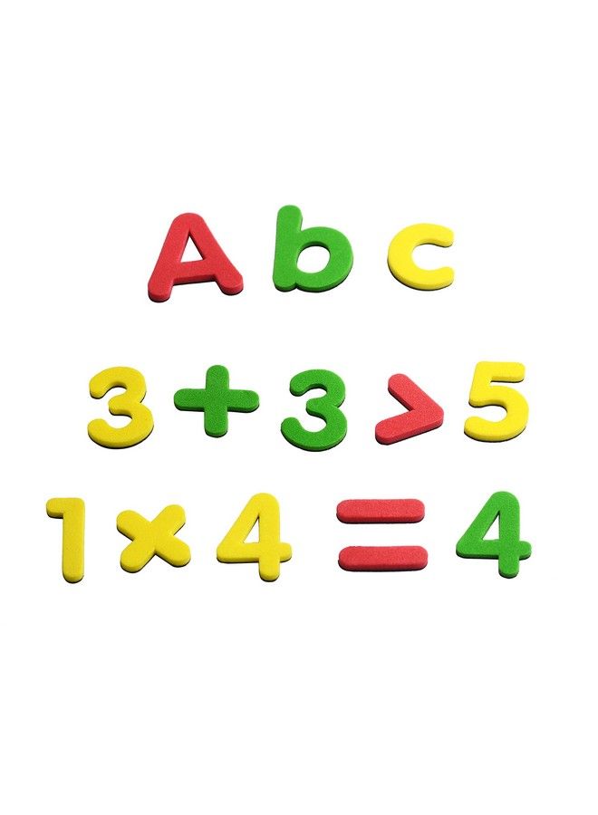 123 Pcs Magnetic Form Letters And Numbers With Uppercase And Lowercase Plus Symbols For Alphabet Vocabulary Math (Each Measures About 1.2