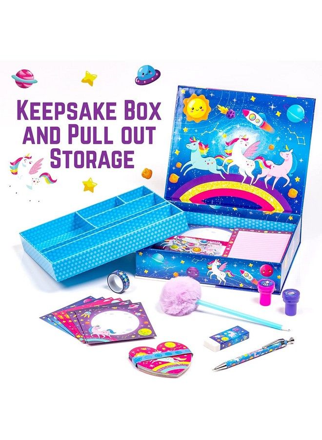 Unicorn Cosmic Galaxy Writing Set For Girls 45Piece Letter Writing Kit For Creative Girls Magical Unicorn Gift For 10 Year Old Girl