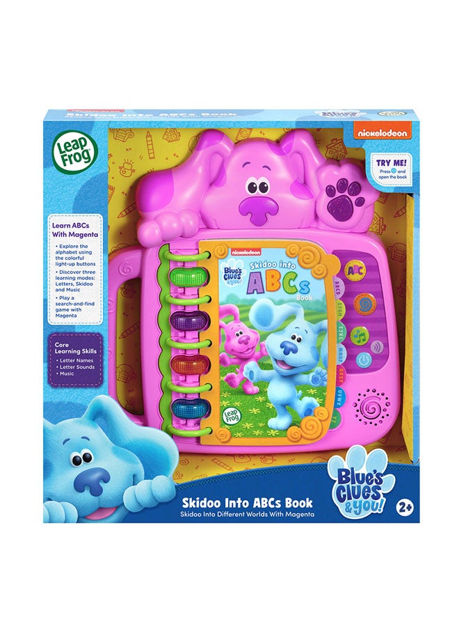 Blue’s Clues & You! Skidoo ABCs Magenta E-Book – Educational Alphabet Puzzle Toy for Kids 2+, Musical Learning with Lights, Interactive Find-It Game